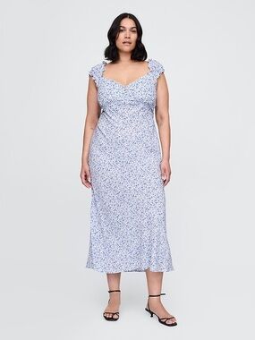 GAP Crepe Floral Midi Dress